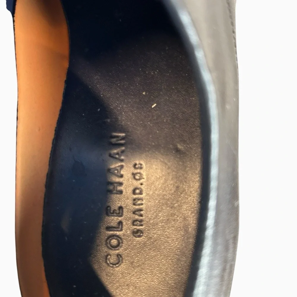 Cole Haan Grand.OS Mens Black Leather Cap Toe Oxford Dress Shoes Size 9 M